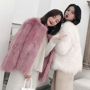 Women's Fur Faux Fur Winter Korean Coat Edition New Fox Fur Grass Short Coat Fur Coat Temperament Explosive Street Style Plush