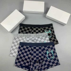 pugili Designer da uomo Boxer Marche Mutande Boxer da uomo classico sexy Pantaloncini casual Intimo Intimo in cotone traspirante 3 pezzi con scatola