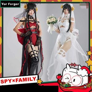 Cosplay Anime Costumes Spy X Family Year Forger Briar Role Play Comes to Fight Gold Wedding Girl Halloween Lolita Macacão Bow Luvas BrincosC24320