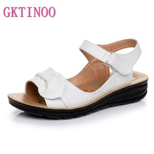 Stivali Gktinoo 2023 Summer Women Sandals Scarpe Donna vintage Ladies Flat Gladiator Sandals Scarpe Piattaforma Zapatos Mujer