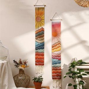 Tapestries Moon Phase Butterfly Tapestry Boho Macrame Wall Hanging Room Decor Art Aesthetic Home Decoration For Living Bedroom
