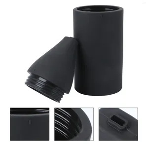 Flytande tvåldispenser tom silikonflaska pressar påfyllningsbar skål tvätthandatomizer (svart)