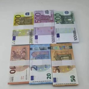 3er-Pack neue gefälschte Geldscheine Party 10 20 50 100 200 Euro Pfund Englische realistische Spielzeugbar Requisite Kopie Filmgeld Faux-Billets 100 Stück/Packung