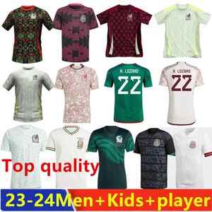 2023 2024/25 Meksika Futbol Jersey H. Losano Chicharito G DOS SANTOS 2023 2024 Futbol Gömlek Setleri Erkek Kadın / Çocuk Kiti Meksika Üniforma