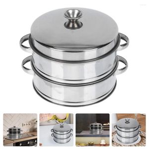 Double Boilers Cookware Steamer Basket Practical Commercial Metal For Home Cooking Stainless Steel Reusable Multi-functional Food With Lid
