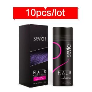 Products 10pcs/lot 25g Sevich Hair Building Fibers Styling Color Powder Extension Keratin Thinning Hair Thicking Loss Spray Treatment