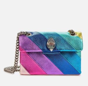 Kurt Geiger London Bag Bag Kensington Bag Bag Mini Pu Leather Rainbow Cross Body and Prest Luxury Conder Small Messenger Fashion Bags356