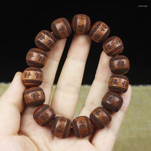 Strand Myanmar Rosewood 15mm Old-Styled Bead Financial Resources Rolling Pi Xiu Bracelet