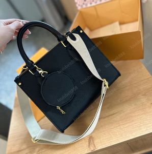 Ny 2024 Fashion Luxury Brand Classic Top Quality Women Designers Bag Weekend Spring and Summer Tygväska med runda myntplånbok Handväska axelväska