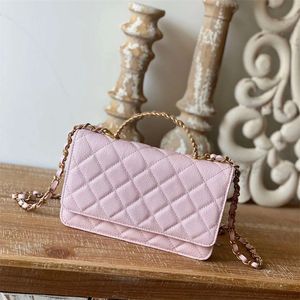 10a toppkvalitet designer väskor axel handväska woc 19 cm äkta läder crossbody väska lady kosmetisk väska med låda c302