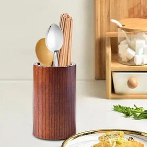 Kitchen Storage Utensil Holder For Counter Chopstick Wood Cultery Organizer Restaurant Bathroom