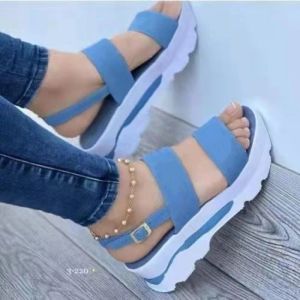 Sandals Sapatos para mulheres 2023 Verão Hot Sale Strap Sandálias femininas Peep Toe Wedges Plataforma Sandals Sapatos sólidos zapatos femininos