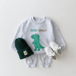 2 pezzi Baby Set Boy Suit Primavera Autunno Moda Animal Print Ragazze Abiti Vestiti di cotone Casual Maniche lunghe 240313