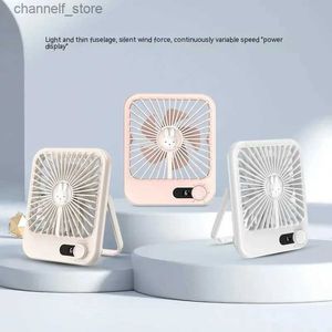 Fãs elétricos Mini quadrado ventilador de mão portátil carregamento mini refrigerador de ar suporte de injeção elétrica pessoal turbina manual ventilador USBY240320