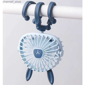 Electric Fans USB Charging Fan Baby Barnstol Bed Fan Tyst och infällbar fläkt med klipptyp Variabel Portable Octopus Mini Fan Office Desktop Fany240320