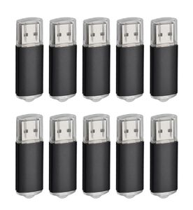 Toplu 10pcs 20pcs 50pcs 100pcs Dikdörtgen USB Flash Sürücüler 1GB Flash Pen Drive PC Dizüstü Bilgisayar Tableti Black3272938