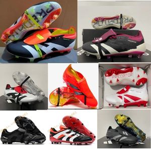 Gift Bag Quality Football Boots Predator Accuracy.1 FG High Ankle Soccer Cleats Mens Firm Ground Soft Leather Football Shoes Outdoor Trainers Botas De Futbol