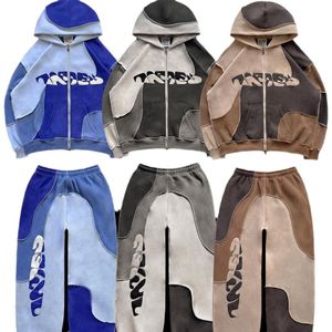 Designer zíper hoodies homens jaquetas moletom com capuz mangas compridas jaqueta solta casaco de algodão com capuz homens mulher hip hop streetwear roupas