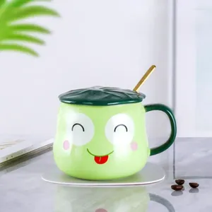 Mugs Cartoon Cute Porcelain Frog Coffee Mug Breakfast Milk Office Handgrip Water Cup Kitchen Drinkware