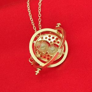 Gold sand clock Pendant Necklace Gold time Turner Necklaces Movie jewelry gift for children TV jewelry