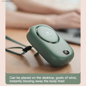 المعجبين Electric Neck Fan Mini USB Air Cooler فرض رسوم على التهوية مروحة في الهواء الطلق سفر محمولة صامتة صامتة صغيرة المبرد الكهربائي#DG4Y240320