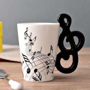 Tazze Disegni Chitarra 10 Heartbea Tazza da caffè Bottiglia di vetro per musicista elettrico creativo in ceramica vintage