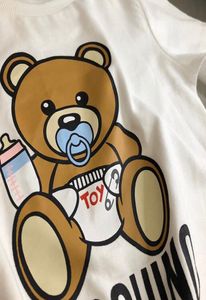 Top moda novas crianças039s roupas designer camiseta carta urso impressão luxo crianças039s meia manga verão marca pano4068478