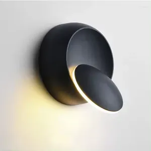 Vägglampa LED 360 graders rotationsutloppsplatta med ljus för väggar utomhusskyltbelysning
