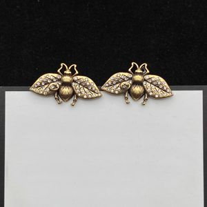 Classic stud earrings designer Bee Full of diamonds Stud Jewelry Gift for mother send best friend