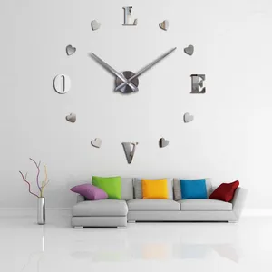 Zegary ścienne DIY Mirror Acryl Clock 12S011 Home Dekoracja Nowoczesna 3D Big Sticker Still Life Quartz Igle zegarki