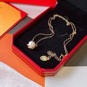 Luxury Designer Necklaces with Pearl Thin Chain Classic Brand Jewelry Girls as Anniversary Wedding Gifts Ornaments