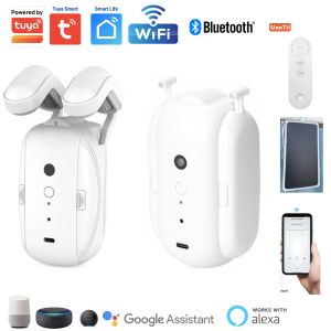 Kontroll Tuya Smart Curtain Robot WiFi Wireless Curtain Driver Motor Smart Shutter App Remote Control fungerar med Alexa Google Home