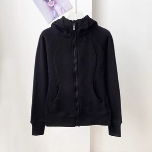 Dykning halv zip yoga hoodie kvinnor yoga outfit höst och vinter tröja damer gym sportkläder utomhus sport jogging tjock långärmad fleece