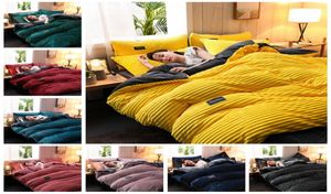 Hochwertige warme Flanell- und Samt-Bettwäsche-Sets für Erwachsene und Kinder, King-Size-Bettwäsche-Set, Bettbezug mit Bettlaken und Kissenbezügen. 6696291