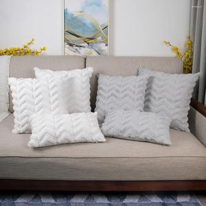 Pillow Tosleo Faux Wool Throw Covers Beige Wavy Decorative Boho Case Couch Soft Plush Square For House &