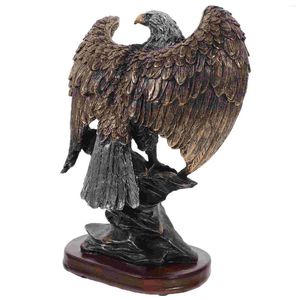 Decorações de jardim estátua de águia estatueta de pássaro resina estatuetas de animais decoração de quintal desktop escritório