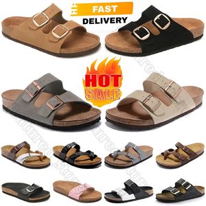 Gratis frakt för män Kvinnor Slidesreglage Designer Sandaler Black Grey Brown Clogs Suede Snake Leather Slipper Buckle Strap Sandal Mens Womens Slide Flip Flops Shoes