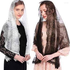 Scarves Lace Shawl Mantilla Veil Lightweight Tassel Scarf Fashion Floral Shawls And Wraps For Women Latin Mass Bride