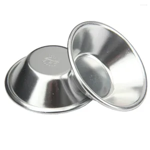 Backformen 5PCS Eierkuchen Aluminium Cupcake Kuchen Keks ausgekleidete Form Zinnwerkzeug Fritteuse Reinigungsbürstenset