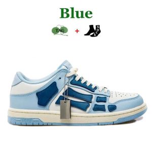 Shoes Casual Series Designer Skel Top Low Genuine Leather Sneaker White Green Black Grey Brown Powder Blue Shoe Red Women Sports Trainers Sneakers S 24