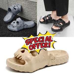 High quality Creative Skull Slippers Summer Men Slippers Outdoor Beach Sandals Non-slip Indoor Slides Shoes GAI low price eur 40-45