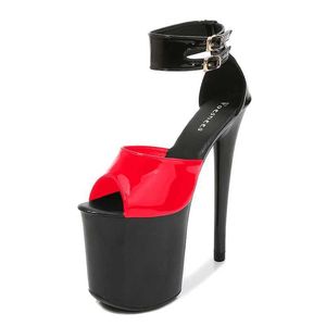 Модельные туфли, женские сексуальные сандалии на каблуке для зачистки, клубные сандалии на платформе, цвет для девочек, 20 см, современный танец на пилоне, H2403210239HQBQ