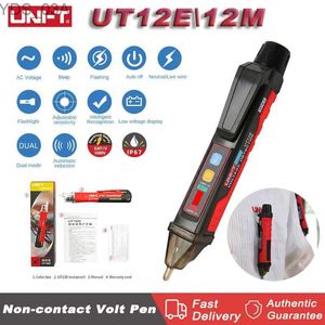 Akım Metre Uni-T temassız volt kalem AC voltaj dedektörü ip67 test cihazı kalem 24V-1000V LEDFlashlight Taşınabilir Işık Sensörü UT12E UT12M 240320