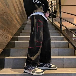 Men's Jeans Fashion Wide Leg Men Baggy Y2k Clothes Washed Vintage S-3xl Hip Hop Streetwear Denim American Unisex Trousers Vaqueros