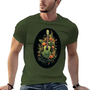 Canotte da uomo T-shirt con design floreale per chitarra T-shirt vintage T-shirt a maniche corte Abiti carini Grafica Fruit Of The Loom Camicie da uomo