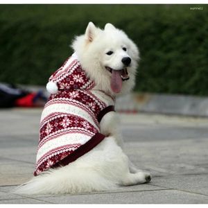 Dog Apparel Large Clothes Jacket Winter Warn Fleece Outfit Coat High Quality Snowflake Hoodie Golden Retriever Samoyed Pet Clothing
