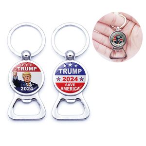 2024 Trump Party Favor Amerikan Seçim Turu Metal Anahtar Yüzük Kolye Bira Şişesi Açıcı