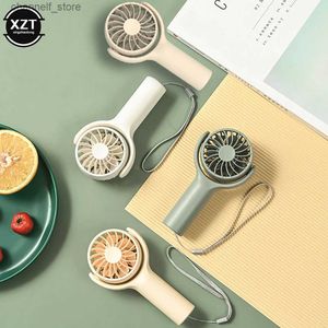 Electric Fans Rotating Mini Cooling Fan Portable Handheld Ventilation Fan Electric Air Cooling Fan USB Charging Outdoor Travel Manual Fan GiftY240320