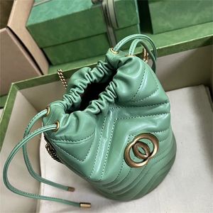 10A Mirror Quality Designer Chain Bag drawstring MiniShoulder Bags top-level Replication genuine leather Bucket bags 13CN With Box G023c1