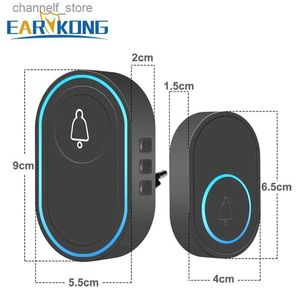 Doorbells Smart Wireless Doorbell Home Welcome Doorbell Waterproof 300 meters Remote Smart Doorbell EU UK US Plug OptionsY20